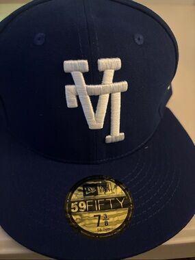 New Era Royal Blue Fitted Cap with White Embroidered Logo